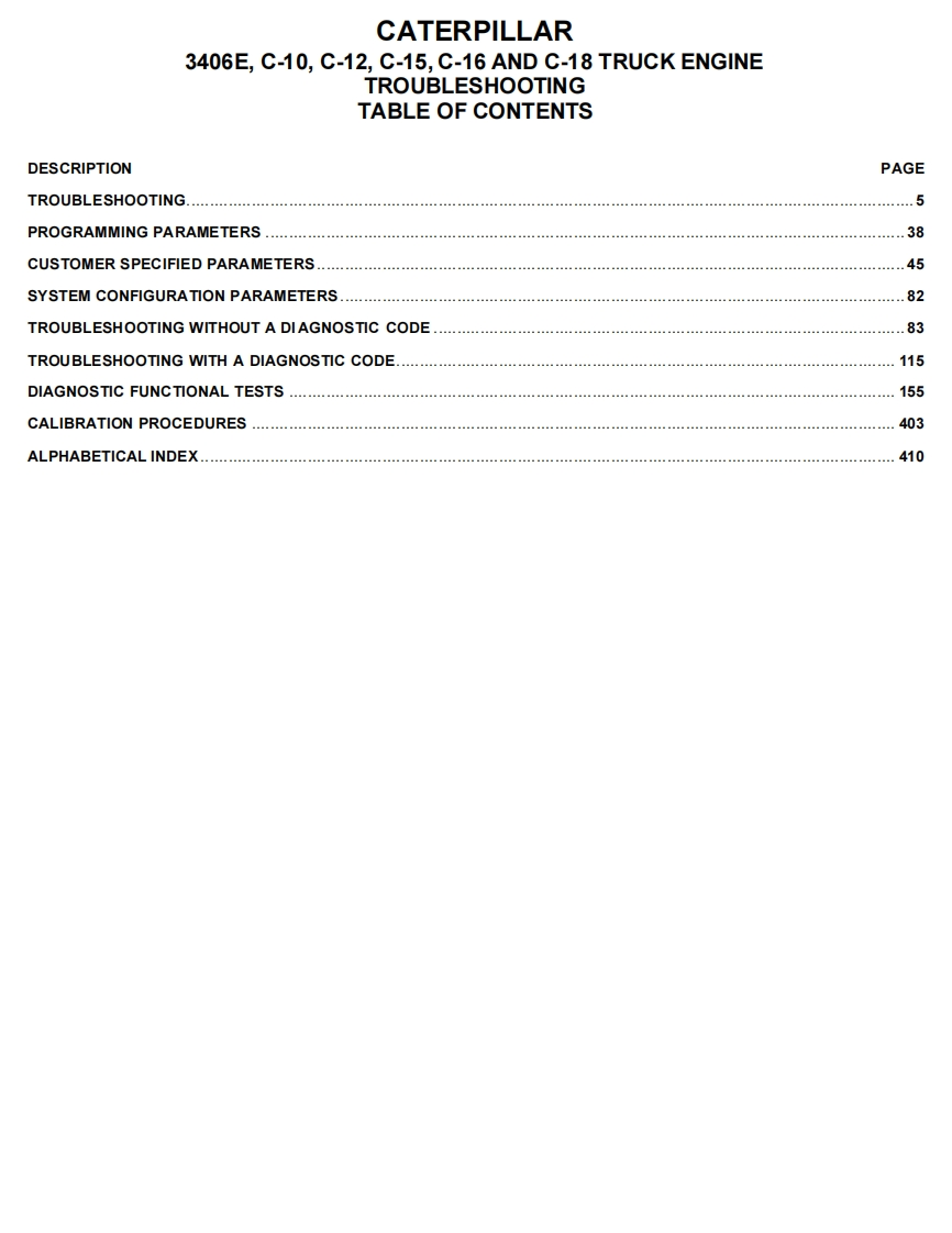 卡特CAT-Caterpillar-3406e--C-10--C-12--C-15--C-16-And-C-18-Truck-Engine-Troubleshooting-[PDF--ENG--26-MB]维修手册维修资料-找手册网